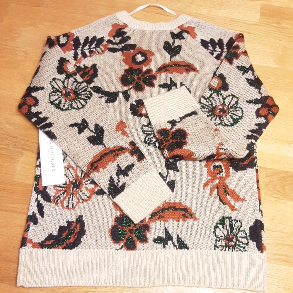 MADISON GREY New York Floral Sweater Size M Floral - Picture 8 of 9